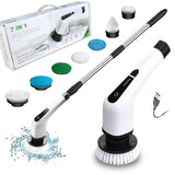 2 x RAW Customer Returns FARI Spin Electric Scrubber, Cordless Cleaning Brush with 7 Replaceable Drill Brush Heads, 360 Electric Mop with Adjustable Handle for Bathroom, Kitchen, Car White  - RRP €119.98