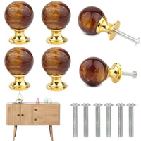 30 x Brand New Sanlianzi Vintage Furniture Knobs 6pcs Round Amber Cabinet Knobs Single Hole Handle with Screws for Dresser Drawer Door Handles - RRP €648.0