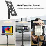 1 x RAW Customer Returns Projector stand height adjustable from 60 to 150cm ULANZI aluminum laptop projector tripod stand with folding bar 3KG load capacity, 360 180 adjustable portable music stand - RRP €37.76