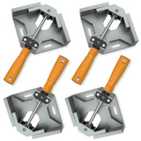 1 x RAW Customer Returns Housolution Angle Clamp, 4 Pieces 90 Degree One-Hand Aluminum Alloy Corner Clamp, Right Angle Angle Clamp Corner Clamp with Adjustable Swivel Jaw for Woodworking Photo Frame - RRP €34.99