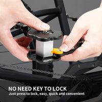 1 x RAW Customer Returns ZEYXINH Folding Bicycle Lock, with Stand and 2 Keys, High Security Alloy Steel, 83cm 33.5 , for Mountain Bike, Road Bike, BMX MTB Black  - RRP €24.99