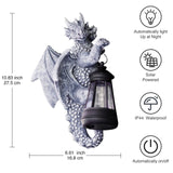 1 x RAW Customer Returns Yeomoo Dragon Figures with Solar Lamps Tree Trunk Garden Decoration for Outdoors Funny Dragon Garden Figures Decoration with LED Solar Fairy Lights Outdoor Gifts for Men Women Garden Fence Tree Accessories Gray - RRP €40.32