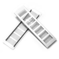 1 x RAW Customer Returns Ventilation grille aluminum ventilation grille rectangular exhaust air grille corrosion protection for ventilation of closets and bedrooms 30 x 8 cm - RRP €8.53