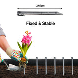 1 x RAW Customer Returns Lawn edging in 10 m length with 6 anchor pegs Lawn edging flexible Lawn edging natural look Height 12 cm Thickness 4 mm Grey Gray  - RRP €46.16