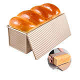 1 x RAW Customer Returns Bread baking pan with lid toast bread baking pan bread baking pans toast bread pan non-stick bread pan loaf pan with ventilation holes kaiser bread toast pan pullman loaf pan for breads pastries cakes 2.2lb-1000g - RRP €34.27