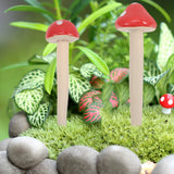 2 x Brand New Yardwe 3 Pieces Ceramic Mushrooms Figurine Garden Decoration Fairy Red Mushrooms Statue Ornament for Micro Landscape Flowerpot Craft Garden Pots Decoration - RRP €37.42