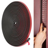 4 x Brand New Self-adhesive door seal, 9mmX6mmx6m, self-adhesive window seal, sealing tape rubber seal door, sealing tape waterproof, sound insulation, collision seal - RRP €96.0