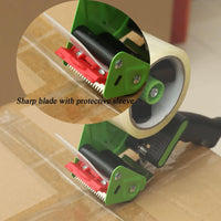 1 x RAW Customer Returns WELSTIK packing tape hand dispenser ECONOMY, robust dispenser for parcel tapes, professional quality, for adhesive tapes up to 5CM wide, 150M long, green - RRP €11.99