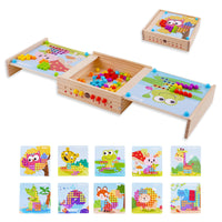 1 x Brand New Ealingmoon mosaic plug-in game for children 2 3 4 5 years, multiplayer plug-in mosaic with 120 plug-in beads and 10 colorful ones, Montessori learning toy for boys girls children - RRP €22.99