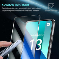 1 x RAW Customer Returns ivoler 2 2 pieces protective glass for Xiaomi Redmi Note 13 4G not for Redmi Note 13 5G , 2 pieces protective film with 2 pieces camera protection, 9H hardness, HD clear, anti-scratch, anti-bubbles - RRP €7.95