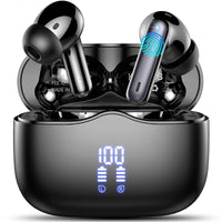 1 x RAW Customer Returns Bluetooth headphones, headphones wireless Bluetooth 5.3 in-ear headphones with 4 ENC noise canceling mic, wireless headphones deep bass wireless earbuds 40 hours, IP7 waterproof earphones LED display - RRP €32.99