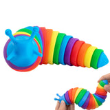 1 x RAW Customer Returns Zayin Fidget Toy, Movable, Realistic Snail Fidget Toy, Fun Crawling Sensory Toy, Can Be Rotated, Pleasant Decompression.. Colorful Black and White  - RRP €9.12