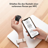 1 x RAW Customer Returns VOCOlinc Key Finder 2 Pack, Smart Air Tracker Tag Compatible with Apple Find My APP iOS ONLY , Bluetooth Finder for Wallets, Bags, Suitcases More, Replaceable Battery, Black - RRP €29.5