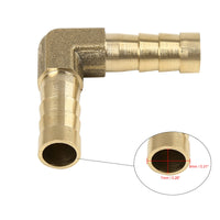 1 x RAW Customer Returns sourcing map 5pcs Brass Hose Barb 90 Degree Male Connector Barb Elbow Pipe for Air Water Gas 8mm - RRP €11.02