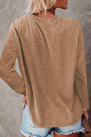 1 x Brand New FANGJIN Oversized Tops for Women, Solid Color Long Elegant Long Sleeve Tops for Winter, Khaki, S - RRP €27.99