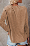 1 x Brand New FANGJIN Oversized Tops for Women, Solid Color Long Elegant Long Sleeve Tops for Winter, Khaki, S - RRP €27.99