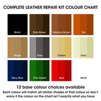 1 x RAW Customer Returns Furniture Clinic Complete Leather Repair Kit. 12 Color Options for Sofas, Car Seats. Suitable for All Skin Tones. Patches, Fills and Touches Up Scratches, Tears Black  - RRP €36.0