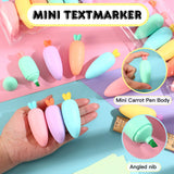 2 x RAW Customer Returns Dianelhall 24 Pieces Mini Highlighter Set Cute Carrot Shaped Highlighters Kawaii Mini Highlighters with Assorted Pastel Colors Cartoon Highlighter Pens for Diary Journal School Office - RRP €30.24