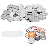 1 x RAW Customer Returns Crovida 200 pieces breast badge accessories button blanks buttons make yourself metal round badge, DIY pin buttons set with safety pin, blank pin name tag, 58 mm 2.28 in  - RRP €36.29