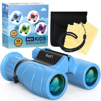 1 x RAW Customer Returns Binoculars for children, 8x21 binoculars small waterproof binoculars small for adults and children, HD binoculars including bag, bird watching, hiking, sightseeing, wildlife and sports - RRP €18.99