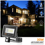 1 x RAW Customer Returns Liper LED spotlight with motion detector IP66 waterproof lamps for outdoors 30W 3000LM outdoor spotlight 6500K cold white spotlight LED floodlight outdoor lamp for garden, courtyards, construction sites LED spotlight - RRP €19.99