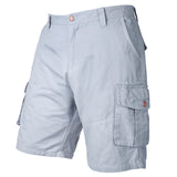 1 x RAW Customer Returns TOMEEK Men s Cargo Shorts Cotton Bermuda Summer Pants Outdoor Casual Short Wide Leisure Shorts with Pockets, Grey, Size XL - RRP €31.25