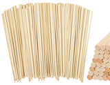 1 x RAW Customer Returns KAPSING 150 pieces 30 cm wooden sticks for crafts, round wood sticks, cotton candy sticks, wooden sticks, sticks, wood, compatible with architectural modeling materials - RRP €8.05