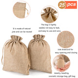 1 x RAW Customer Returns CLTPY Pack of 25 Jute Bags Cotton Bags 17 x 23 cm Linen Bags Cotton Small Bags Jute Bags with Drawstring for DIY Wedding Christmas Gift Bags Jewelery Gift - RRP €23.18