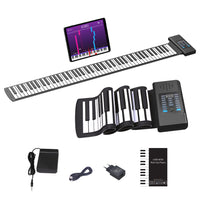 1 x RAW Customer Returns OYAYO Roll Piano 88 Keys Roll Up Piano Keyboard Supports MIDI with 128 Tones and Rhythms, Roll Piano Flexible Electronic Keyboard Piano for Children Adults Beginners Gift - RRP €99.99