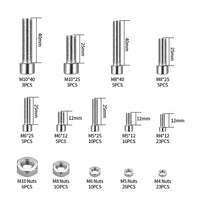 13 x Brand New Machine Screws and Nuts Set, 320 pcs M3 M4 M5 M6 Stainless Steel Cross Flat Head Screws with Hexagon Nuts Kit for Repair, with Storage Box - RRP €138.84