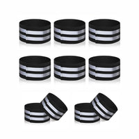 1 x Brand New Ytloospt 8 piece reflective tape set, double ring reflective tape, reflective strips with Velcro fastener, elastic reflective safety bracelet for outdoor, jogging, cycling, hiking, 40 x 5 cm - RRP €36.0