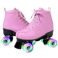 1 x RAW Customer Returns Women s classic retro roller skates, roller skates with four wheels in double row, classic roller skates, roller skates for children, shiny roller skates, ideal for beginners, ABEC-7 ball bearings - RRP €46.38