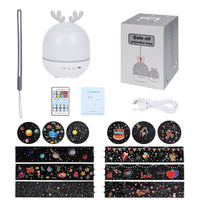 1 x RAW Customer Returns URAQT Starry Sky Projector, 360 Rotation Children s Lamp Music LED Night Light Remote Control Timer 6 Colors, Galaxy Projector for Children Adults Party Birthday Christmas Gifts, Gray - RRP €22.99