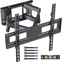 1 x RAW Customer Returns BONTEC TV wall mount swivel tilting TV bracket full movement for 23-70 inch flat curved LCD LED TVs or monitors up to 45kg, Max VESA 400x400mm - RRP €28.12