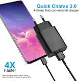 1 x RAW Customer Returns 4 Pieces USB Charger Plug, 18W Quick Charge 3.0 Fast Charger Charging Plug USB Power Supply for Samsung S23 S22 S21 S20 S10 S7 S8 S9 Edge Plus Active, A13 A53, Note 5 8 9 10, Fast Charging - RRP €19.18