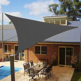 1 x RAW Customer Returns LOVE STORY Sun Sail Waterproof 3.6x3.6x3.6m Triangular PES Polyester Sun Protection Wind Protection Balcony Terrace 95 UV Protection, for Balcony Garden, Anthracite - RRP €42.99