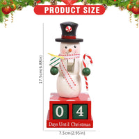 1 x Brand New Christmas Advent Calendar Christmas Decoration Snowman Advent Calendar Christmas Countdown Calendar Blocks Wooden Advent Calendar for Christmas Desktop Ornament Gift Snowman  - RRP €11.14