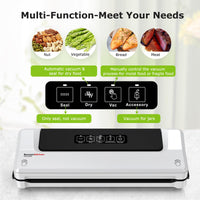 1 x RAW Customer Returns Bonsenkitchen vacuum sealer, vacuum sealer, Globefish technology for continuous work at high speed, film sealing device for food, including 5 vacuum bags and hose - RRP €32.58