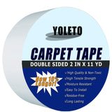 1 x RAW Customer Returns YOLETO Double Sided Carpet Tape - superior adhesion, residue-free removal, non-slip design and versatile use - RRP €9.99