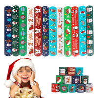 3 x Brand New JOFONY Christmas Snap Bracelets, Slap Bands Snap Bracelets for Christmas Party Gifts 48 Pieces - RRP €32.97