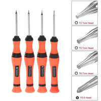 1 x Brand New sourcing map 8pcs Precision Screwdriver Set Y-Type Phillips Star Middle Plate Torx Socket Head Rotating Cover Non-Slip Handle for Cell Phone Watch Eyeglass Electronics Repair Orange  - RRP €14.46