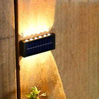 1 x RAW Customer Returns 2 Pieces Outdoor Solar Wall Light, 12 LED Outdoor Solar Lamps Waterproof IP65, Solar Garden Lamps for Outdoor Garden Fence Veranda - RRP €23.1