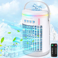 1 x RAW Customer Returns Mobile air conditioner, 5 in 1 air conditioner portable, air conditioner without exhaust hose, mini air conditioner with spray and colorful night light, mobile air conditioners for home, office, camping, 1400ML - RRP €69.99