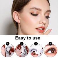 42 x Brand New 3 Pairs Reusable Self-Adhesive Eyelashes Artificial Eyelashes Curling 3D Eyelashes Self-Adhesive Fake Lashes Waterproof Eyelashes for Beginners Easy to Wear - RRP €338.1