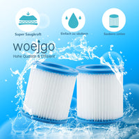 1 x RAW Customer Returns woejgo pool filter cartridge type H swimming pool filter, pool filter for Intex, type H filter cartridges for whirlpool filters, easy set pool cartridges, 4 pieces - RRP €21.95