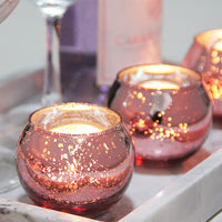 1 x RAW Customer Returns GoMDSA Pink Votive Candle Holders, Mercury Glass Tealight Holders Set of 12, Glass Tealight Holders for Wedding, Party, Home Decoration - RRP €27.55