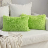 1 x Brand New MIULEE Set of 2 Cushion Covers Artificial Fur Sofa Cushion Decorative Throw Pillows Cuddly Pillow Plush Cushion Cuddly Couch Cushion Super Soft Pillow Fluffy Cushion Cover for Sofa 30 x 50 cm Light Yellow - RRP €20.4