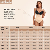 1 x RAW Customer Returns SLIMBELLE Shapewear Women s Tummy Control Body Shaper Figure-Shaping String Body Waist Shaper Corset Body Strong Shaping Fajas Thong Bodysuit Seamless Underbust Form Body Shaping Underwear with Hooks - RRP €35.28