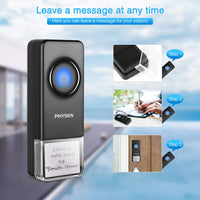 1 x RAW Customer Returns PHYSEN Wireless doorbell transmitter, without receiver, range 400 m, IP55 outdoor, doorbell button, waterproof, with LED display, additional transmitter for doorbell NOI - RRP €13.1