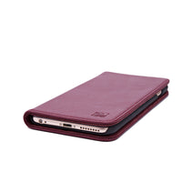 1 x RAW Customer Returns 32nd Classic Series - Leather Case Cover for Apple iPhone 6 6S, Genuine Leather Case Design Made with Card Slot, Magnetic and Stand - Burgundy - RRP €21.99